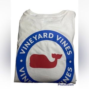 VINEYARD VINES MEN’S L/S TRI COLOR PKT TEE.WHITE.SZ.L.NWT